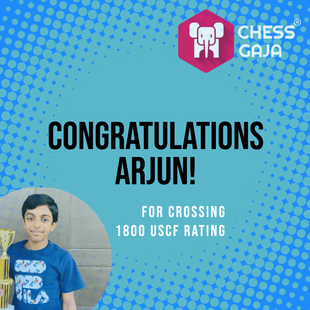 Arjun Chess Gaja Student crossing 1800+ student