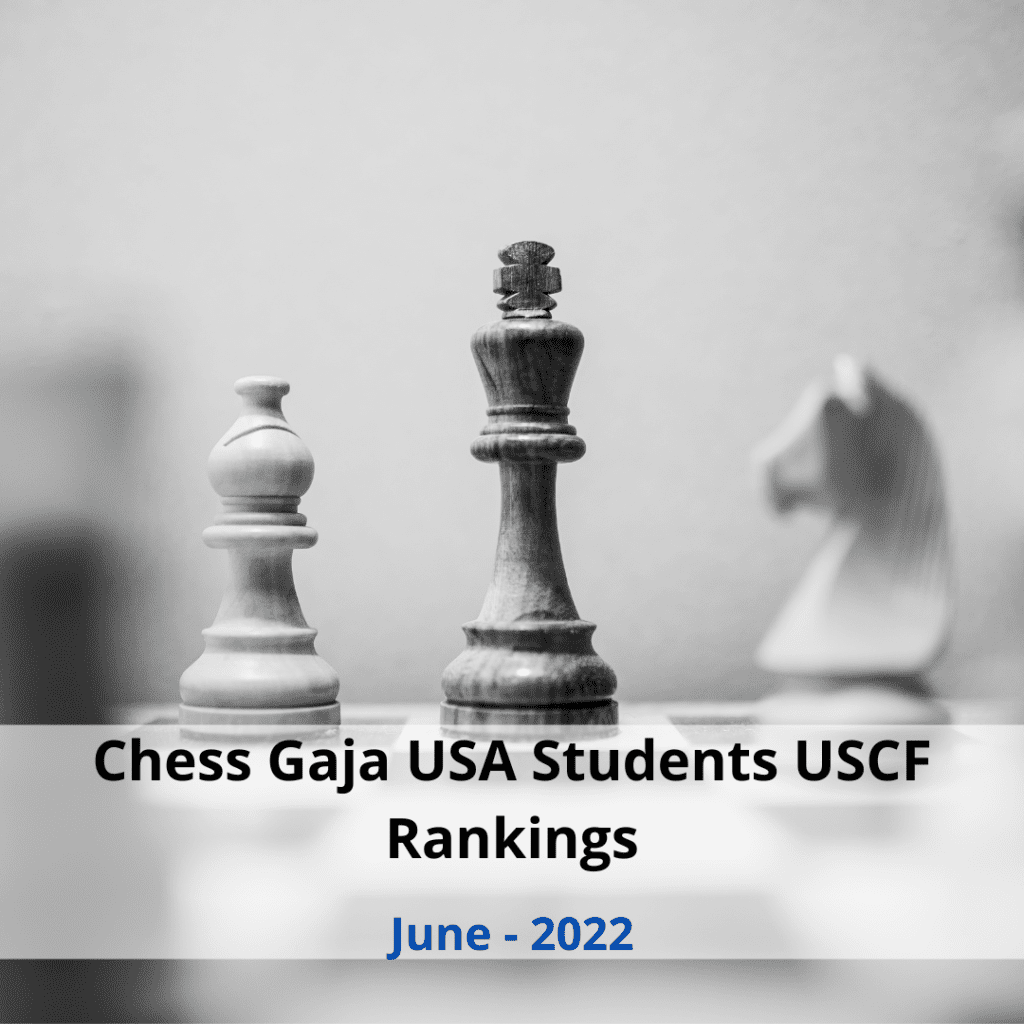 Check Out USCF Ranking of Chess Gaja Students-June 2022