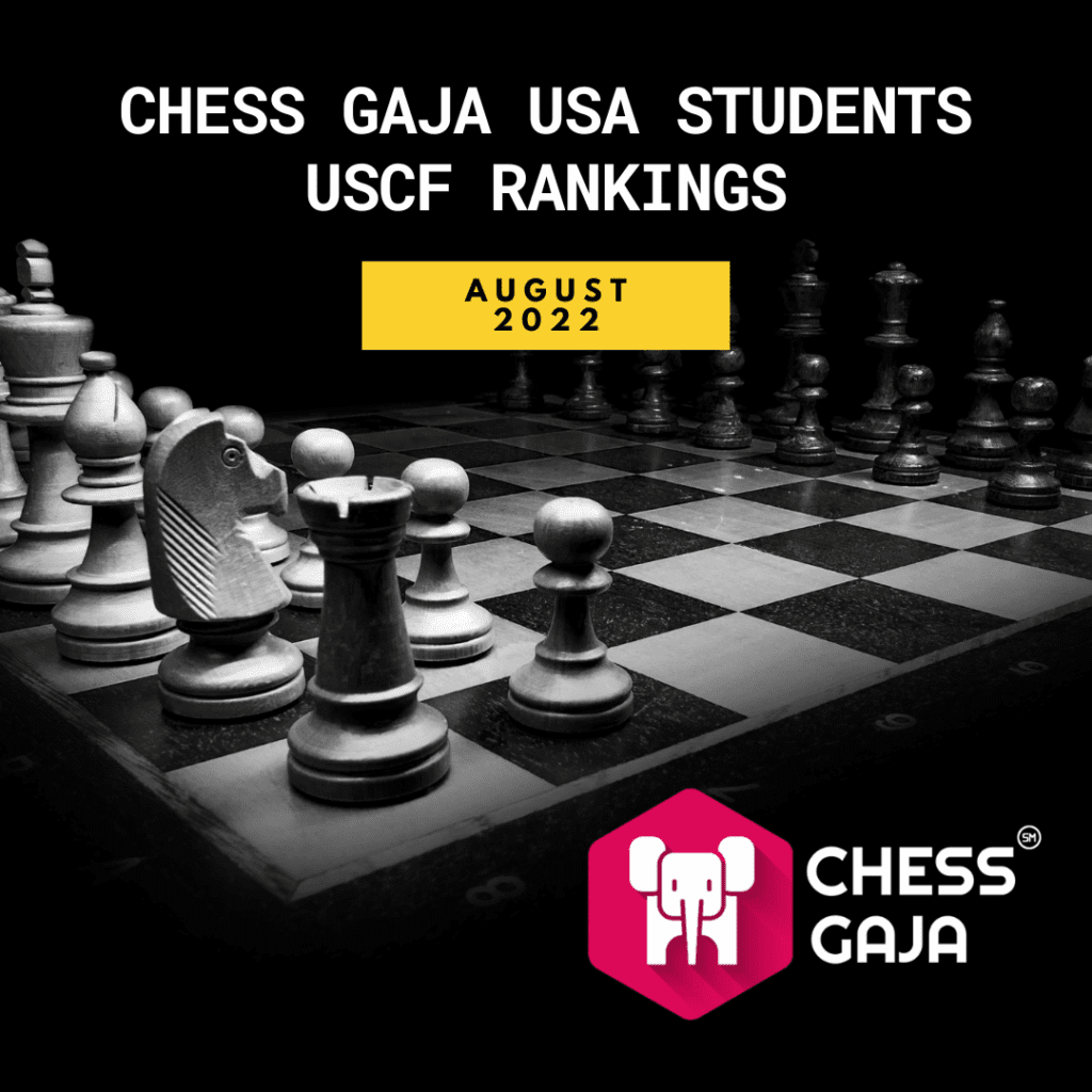 Check Out USCF Ranking of Chess Gaja Students-August 2023