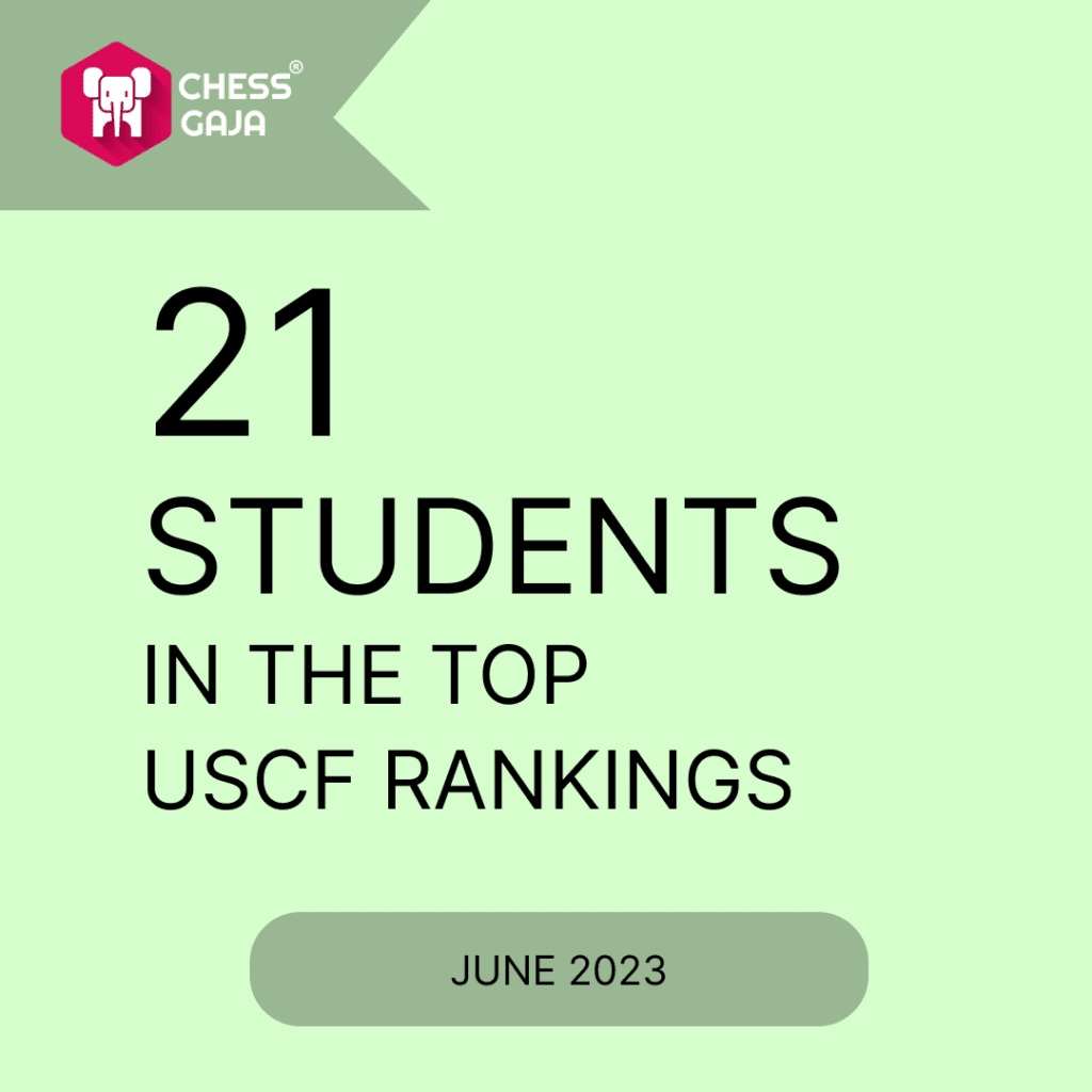 21 Students in the Top 100 of USCF rankings – June 2023