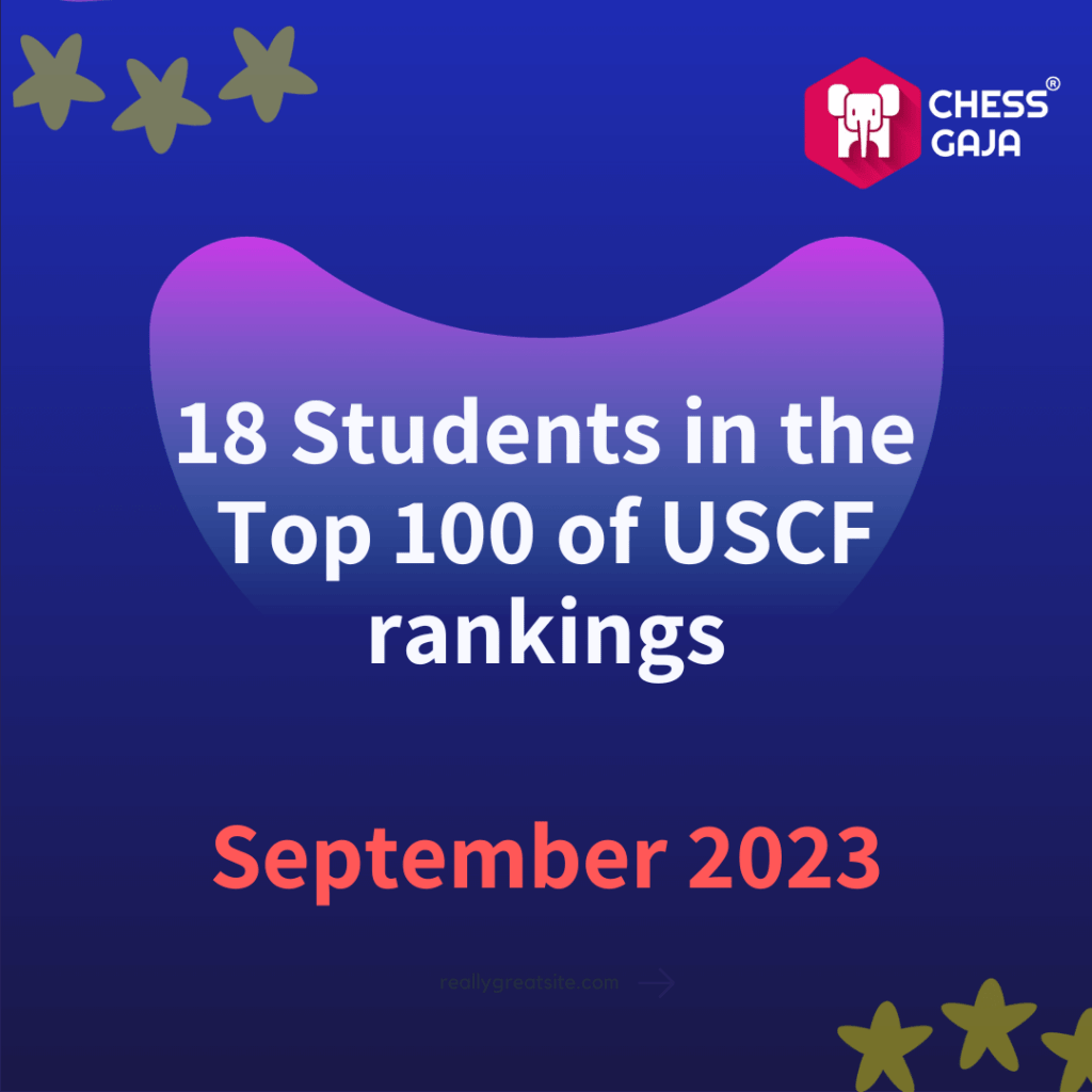 18 Students in the Top 100 of USCF rankings – September 2023