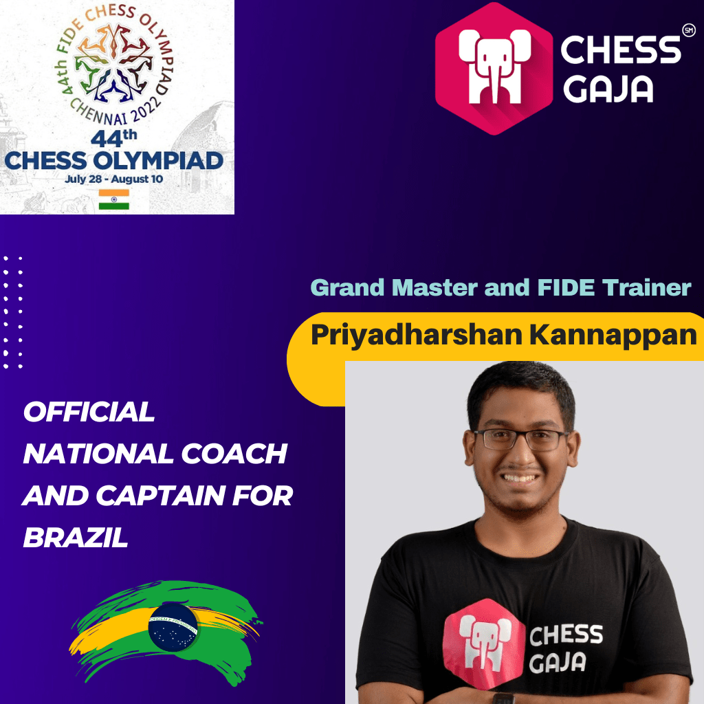 Chess Gaja founder as National Coach for Brazil in 44th Chess Olympiad -  Chess Gaja