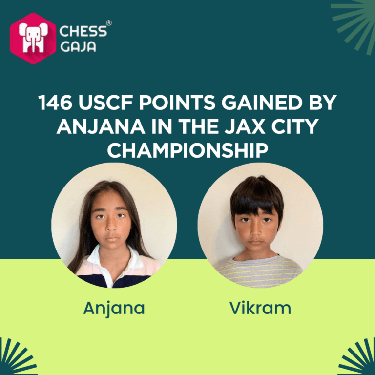 146 USCF Points Gained by Anjana in the Jax City Championship