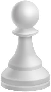A white chess pawn piece, shown upright against a plain background.