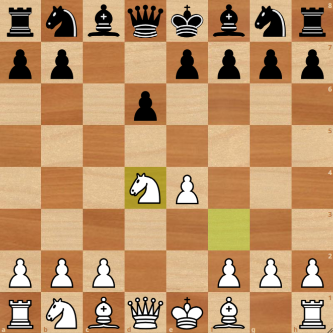 Sicilian Position after 1.e4 c5 2.Nf3 d6 3.d4 cxd4 4.Nxd4