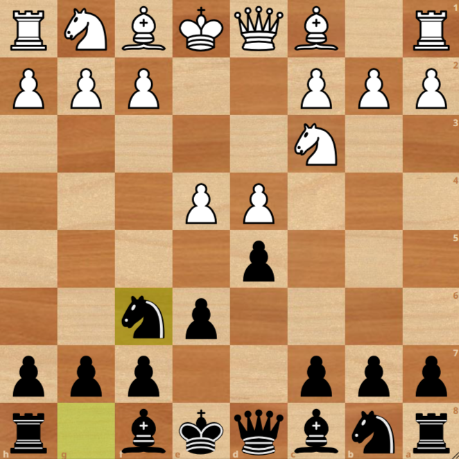We have a French Defense Classical Variation on the board after 1.e4 e6 2.d4 d5 3.Nc3 Nf6 and it's White to play.