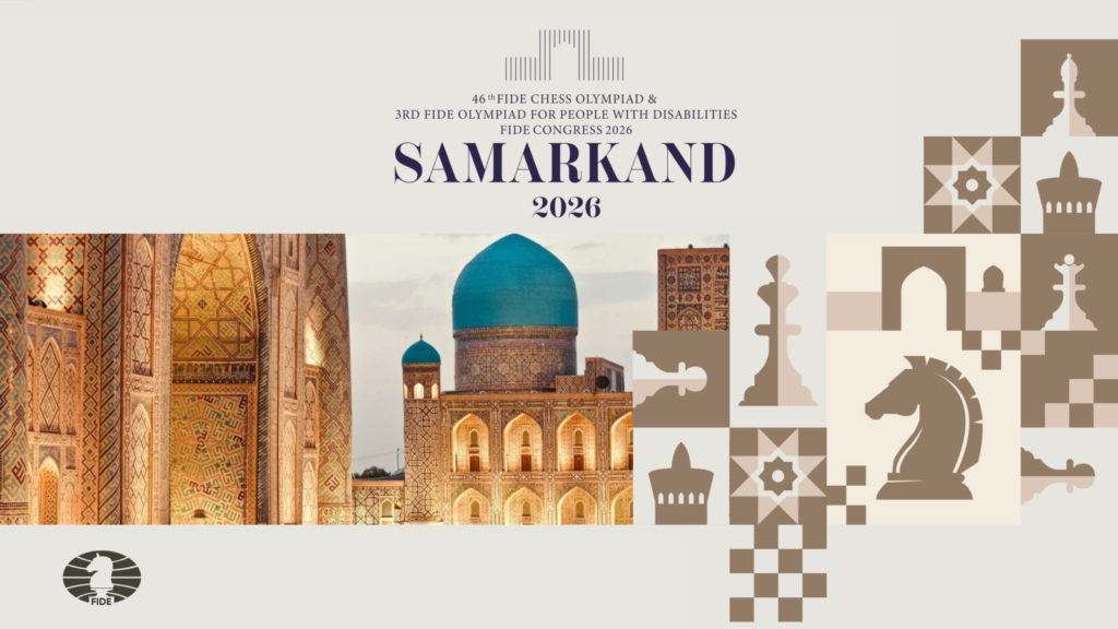 46th FIDE Chess Olympiad 2026 Samarkand Uzbekistan official tournament banner