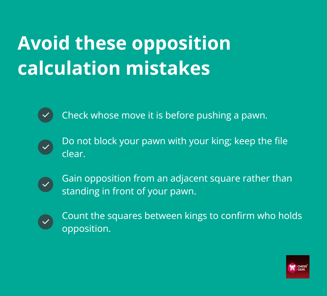 Common opposition errors to avoid in king-and-pawn endgames - king opposition fundamentals