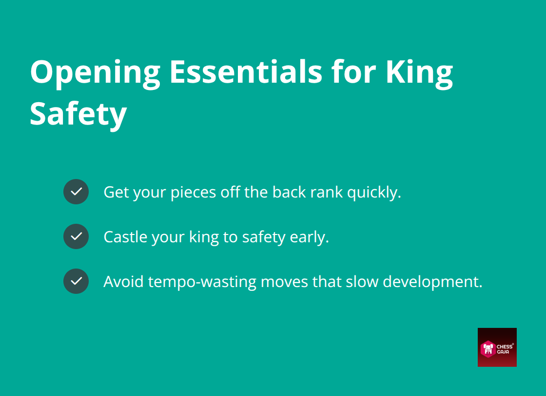 Opening king safety checklist - King safety principles