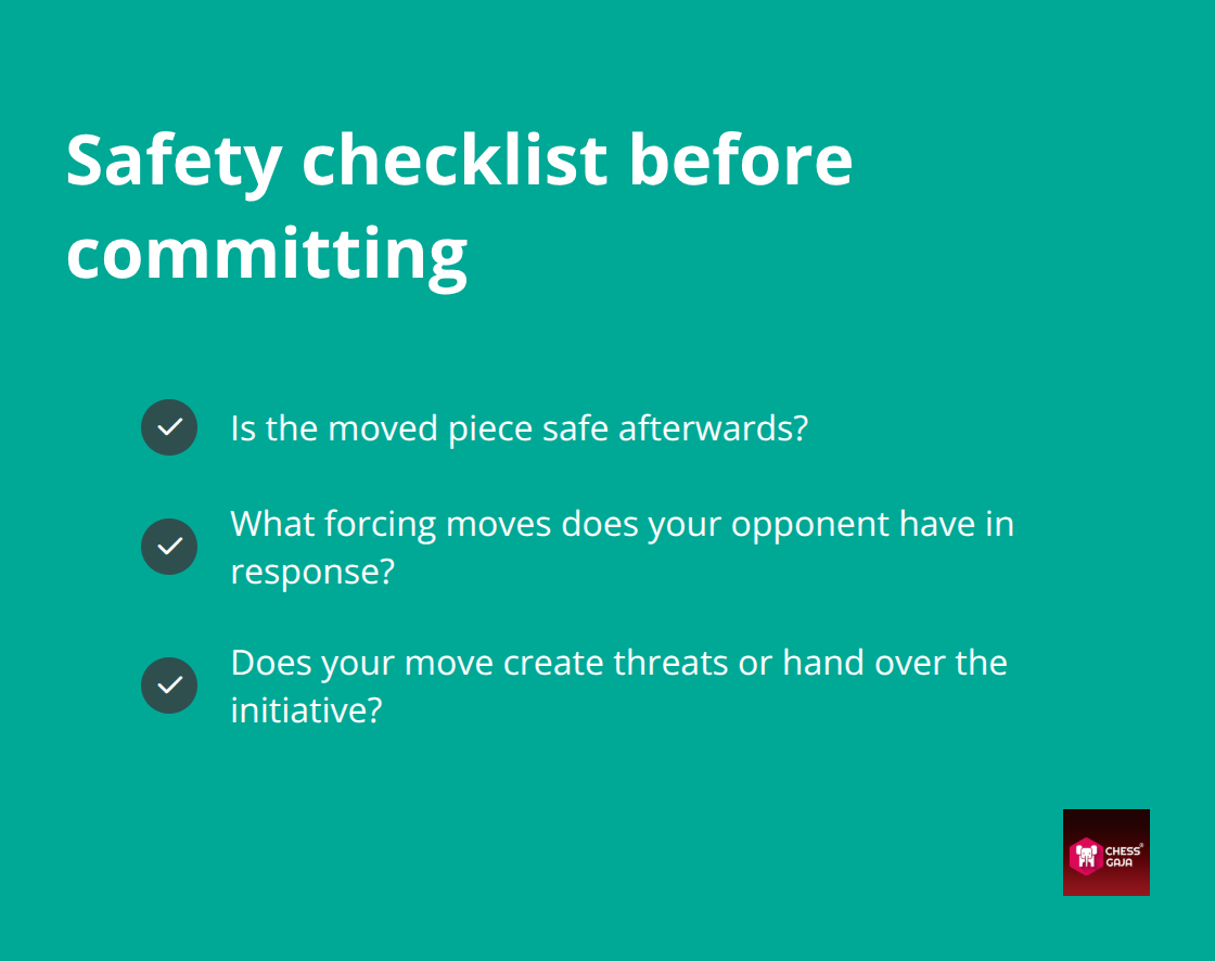 Three-question safety checklist to verify moves in UAE tournaments - middlegame strategy ideas