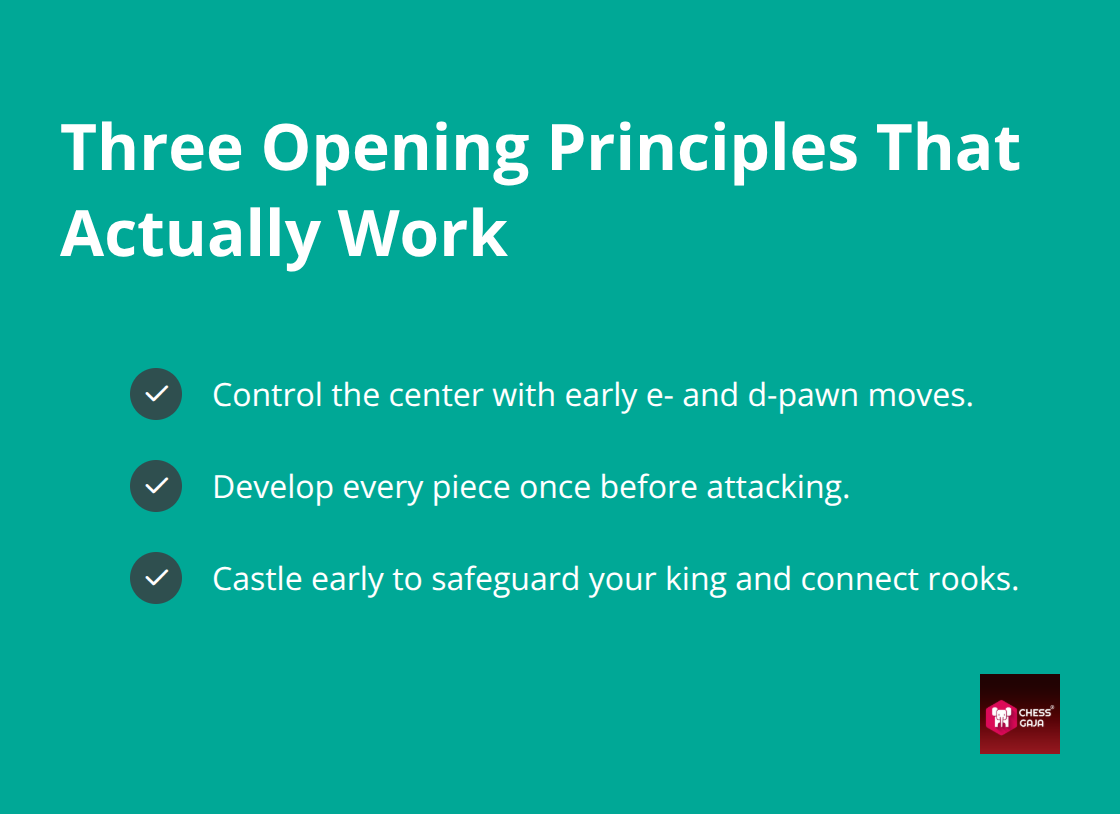 Three core chess opening principles for consistent results - unbeatable chess openings